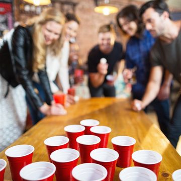 relaxdays Becher 100 x Beer Pong Becher blau, Kunststoff