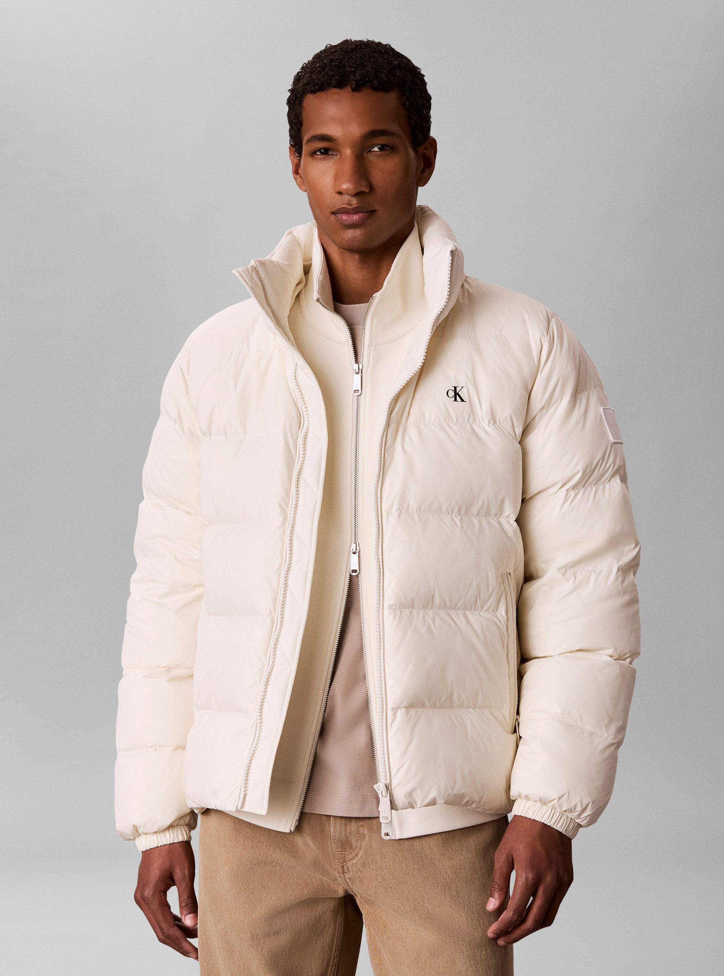 Calvin Klein Jeans Steppjacke Regular Fit, warm wattiert, Logo-Stickerei