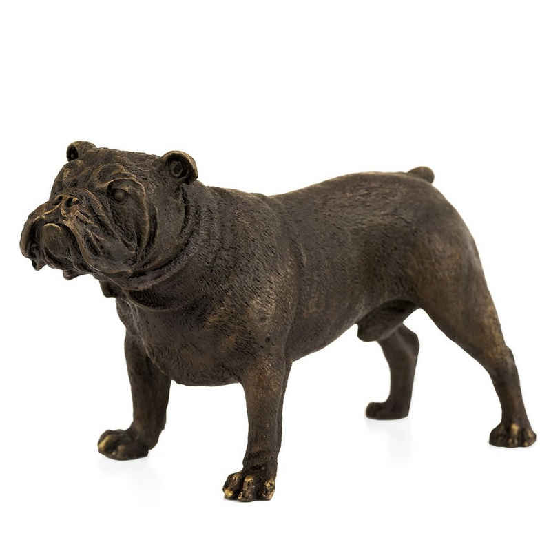 Moritz Skulptur »Englische Bulldogge Hund«, Bronzefiguren Bronze Skulptur Figur Kunstwerk Dekoration Statue Gartenfigur Dekofigur