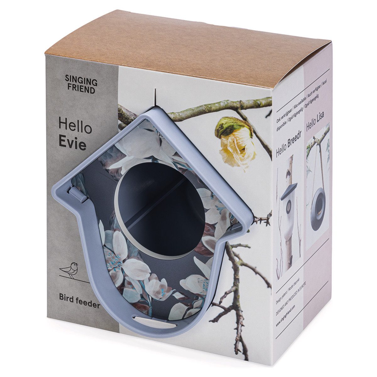 Singing Friend Vogelhaus Vogelhäuschen Evie blau-grau günstig online kaufen