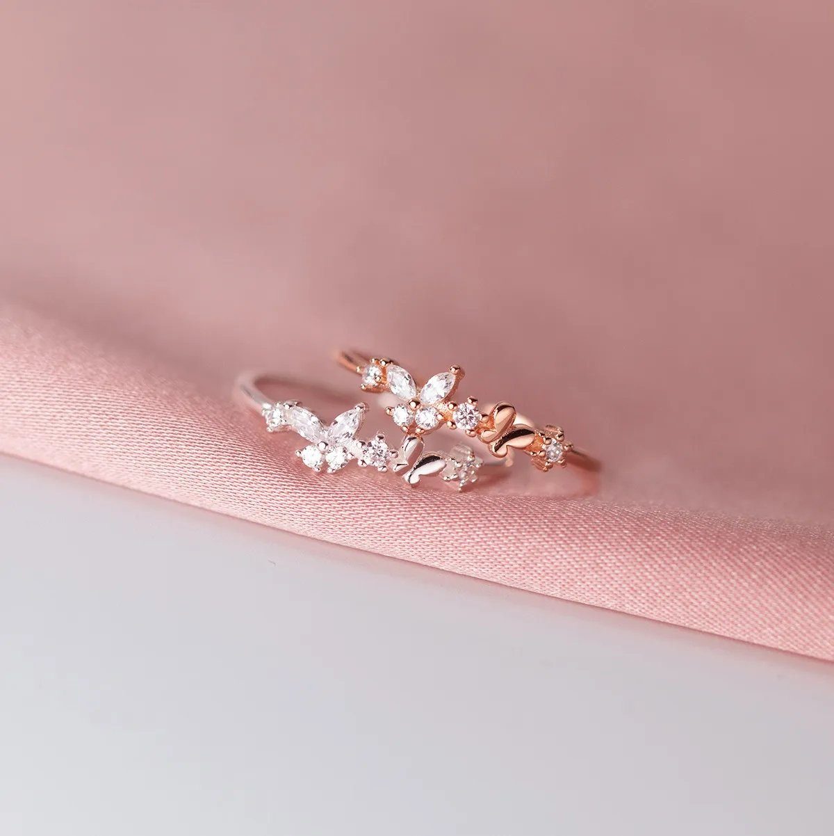 Eyecatcher Silberring 925 Sterling Silber Schmetterling Ring Zirkonia, Größ günstig online kaufen