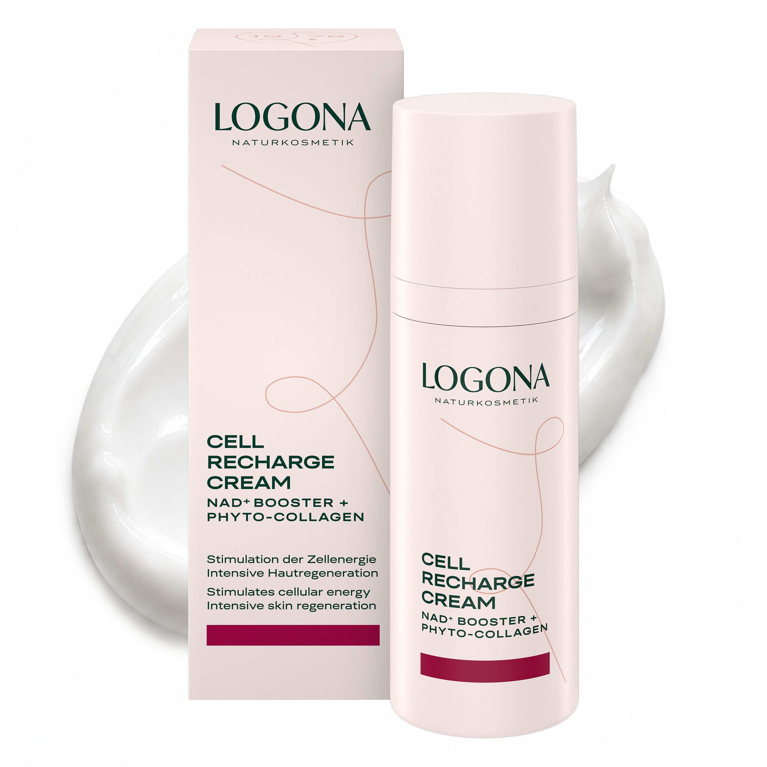 LOGONA Gesichtspflege CELL RECHARGE CREAM, für Gesicht, Hals und Dekolleté, reichhaltige Creme, Creme-Textur