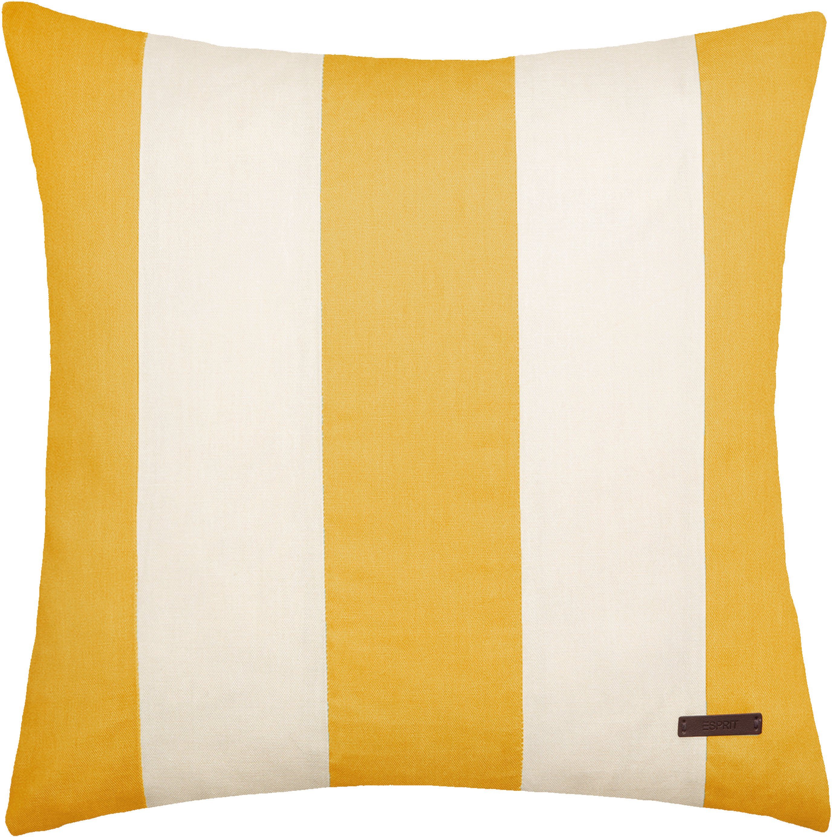 Esprit Dekokissen Neo Stripe, mit Streifen, Kissenhülle ohne Füllung, 1 Stück honigfarben/gelb/caramel
