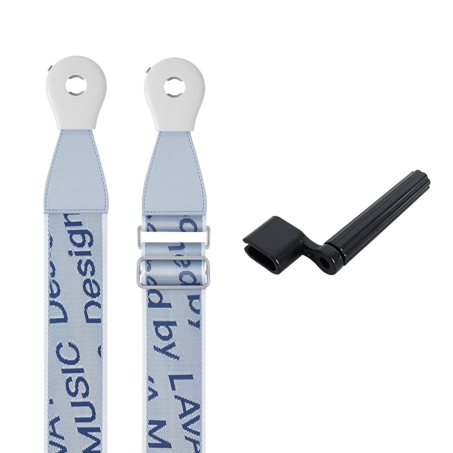 Lava Music Gitarrengurt Lava Music Gitarrengurt Ideal Strap 2 Blau mit Saitenkurbel