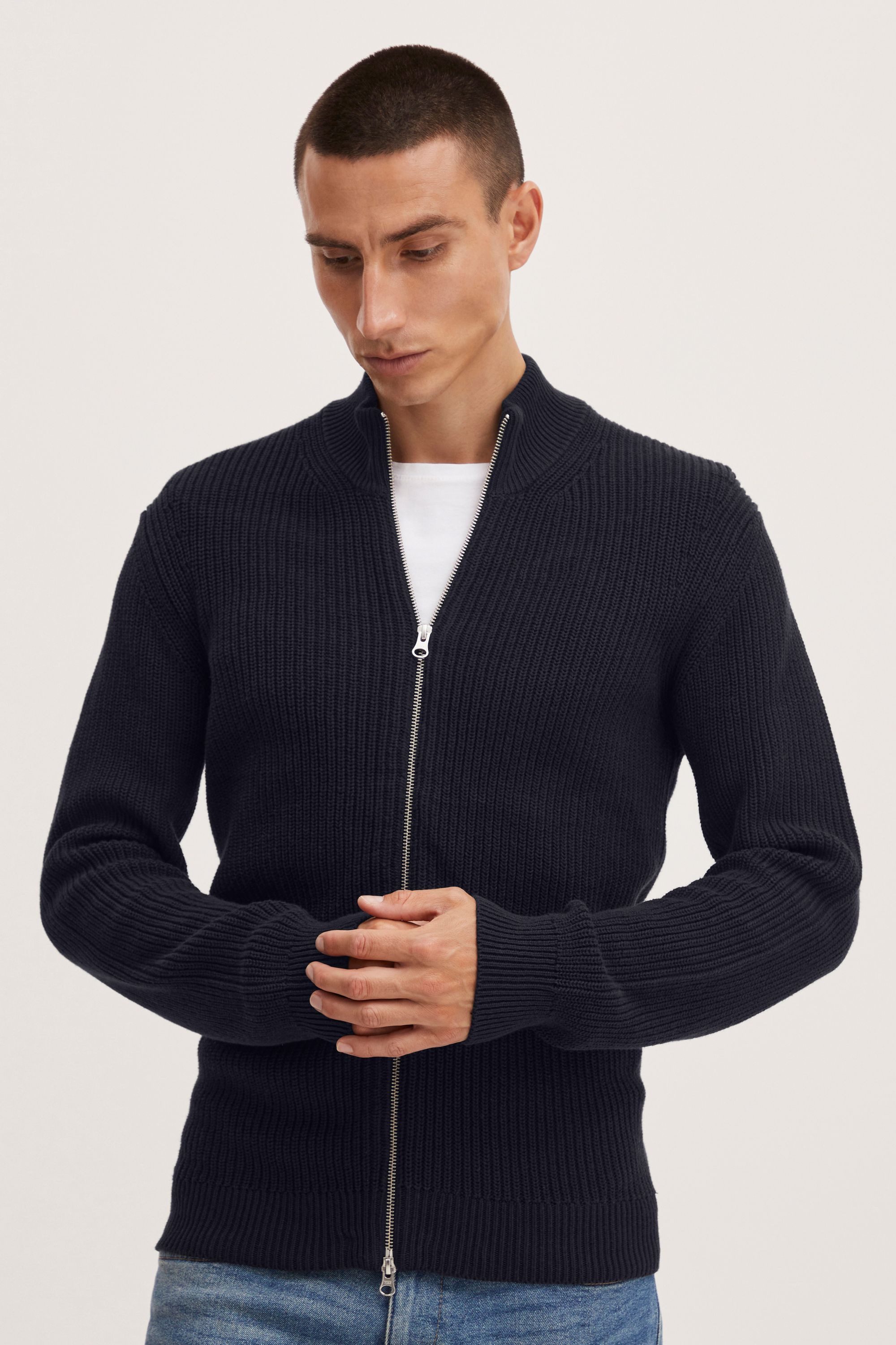 Casual Friday Strickjacke Kurt 0034 zipper günstig online kaufen