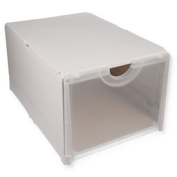 GarPet Aufbewahrungsbox Aufbewahrungsbox mit Frontöffnung Stapel Plastik Modul Kunststoff Box