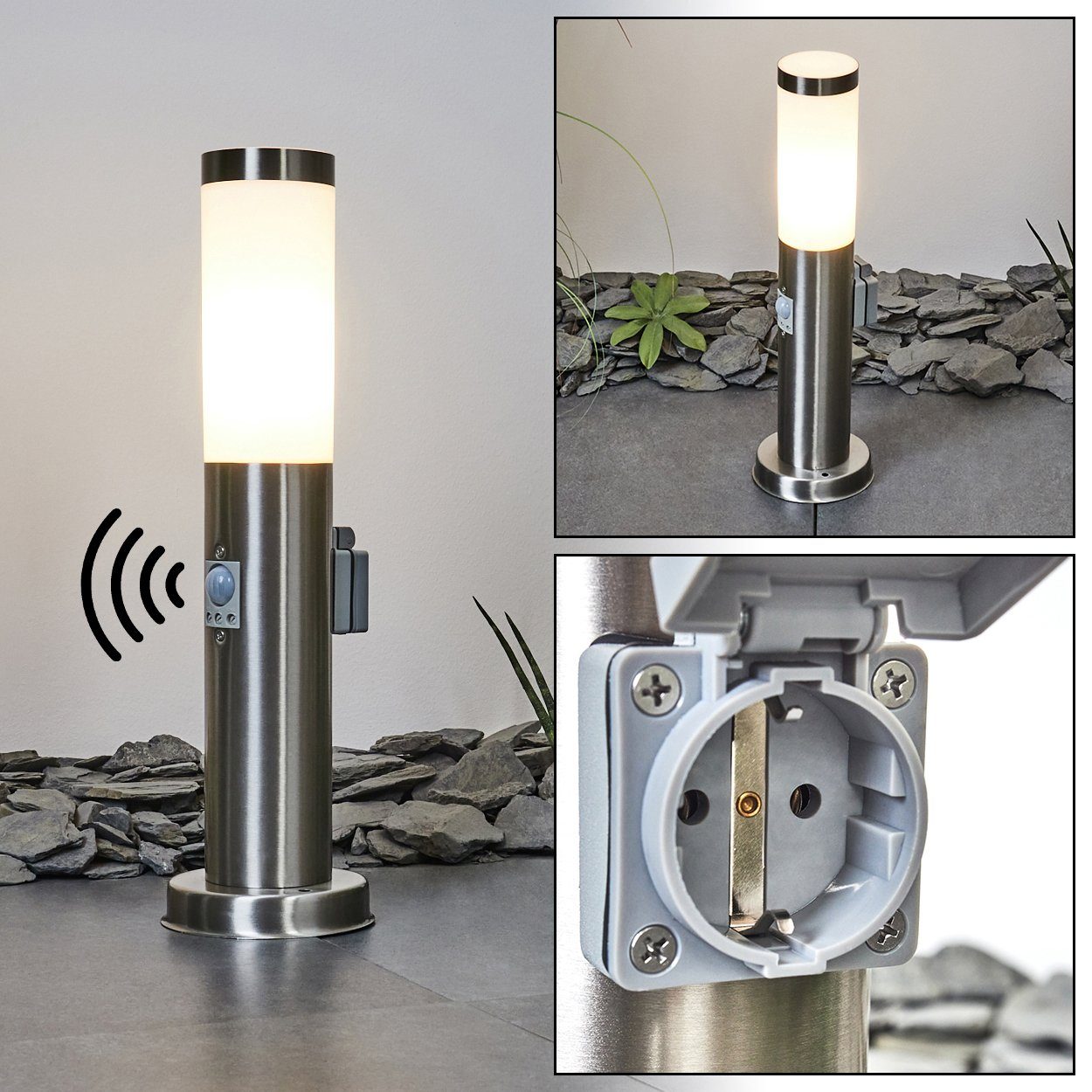 hofstein Pollerleuchte »Gnocchetta« mit Bewegungsmelder u. günstig online kaufen