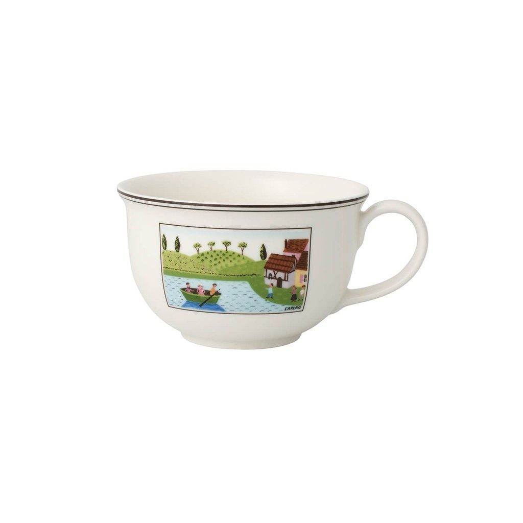 Villeroy & Boch Tasse Charm & Breakfast Design Naif Cappuccino-Tasse, 1-tlg., Porzellan, Premium Porcelain, mikrow.- & spülm.sicher, Made in Germany