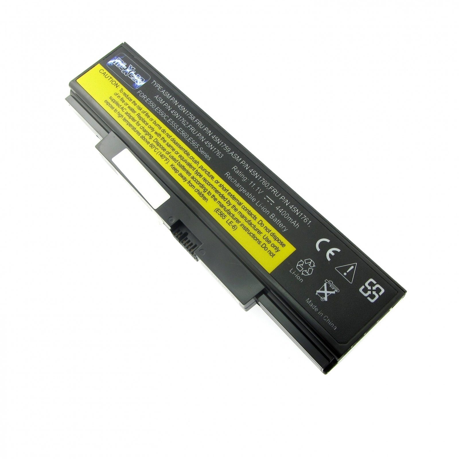 MTXtec Akku für Lenovo Battery 76+, 45N1758, 45N1759, 45N1760, 45N1761, Laptop-Akku, 48 Wh, 6 Zellen, Lithium-Ionen (LiIon) | Notebook-Akkus