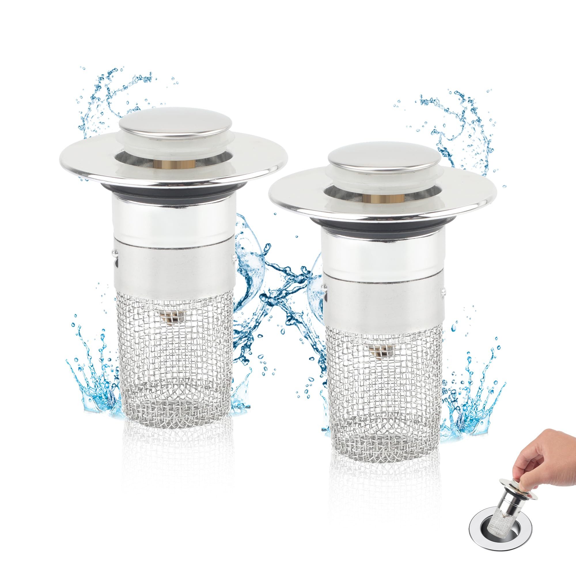 FOUORTUNATE-BEE Waschbeckenstöpsel 2 Stücke WaschbeckenstöPsel für 34-40mm günstig online kaufen