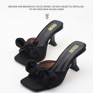 Daisred Sandalen Damen Hausschuhe Abendschuhe Slippers High-Heel-Sandalette