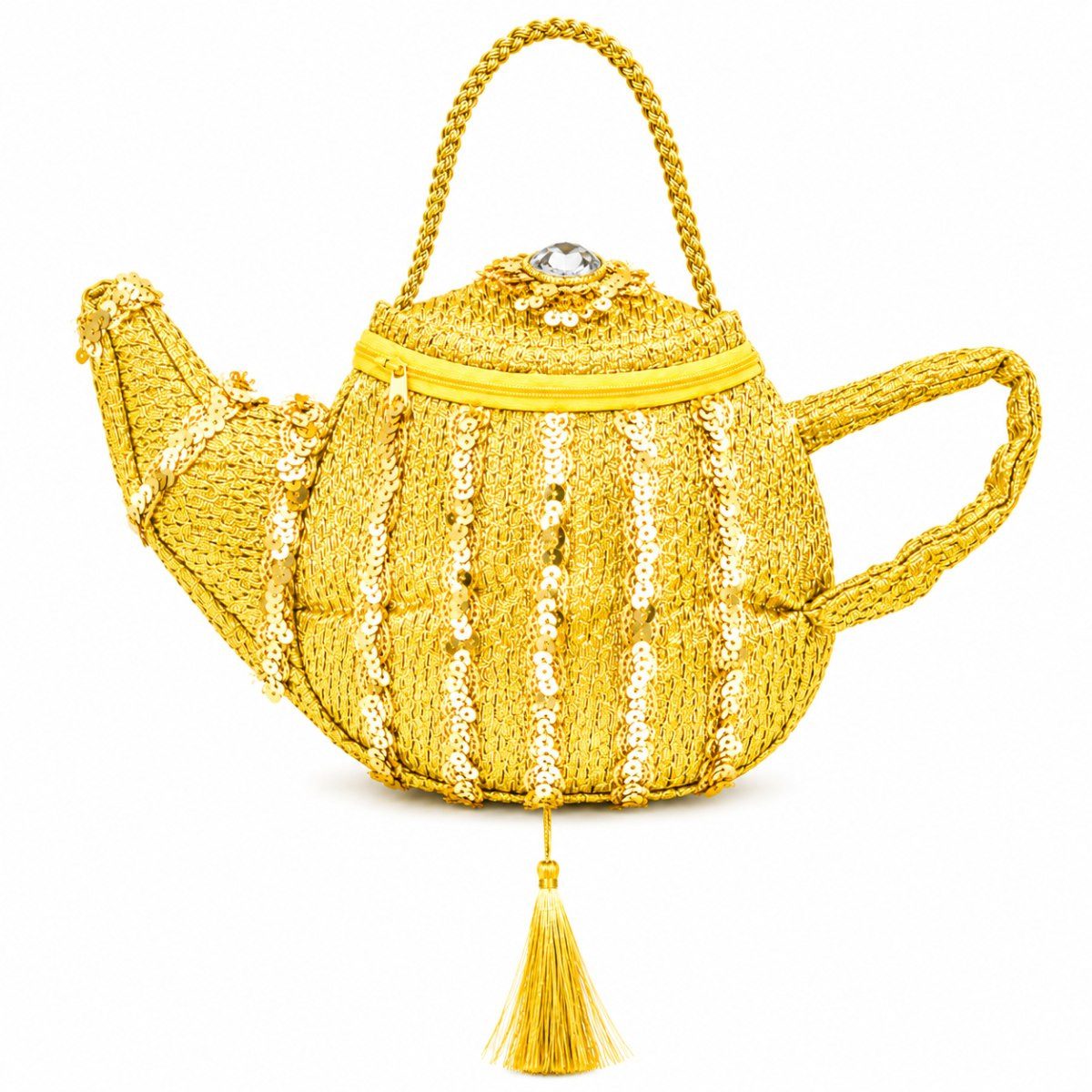 Kostüm Handtasche Wunderlampe zum Märchen Kostüm, Gold