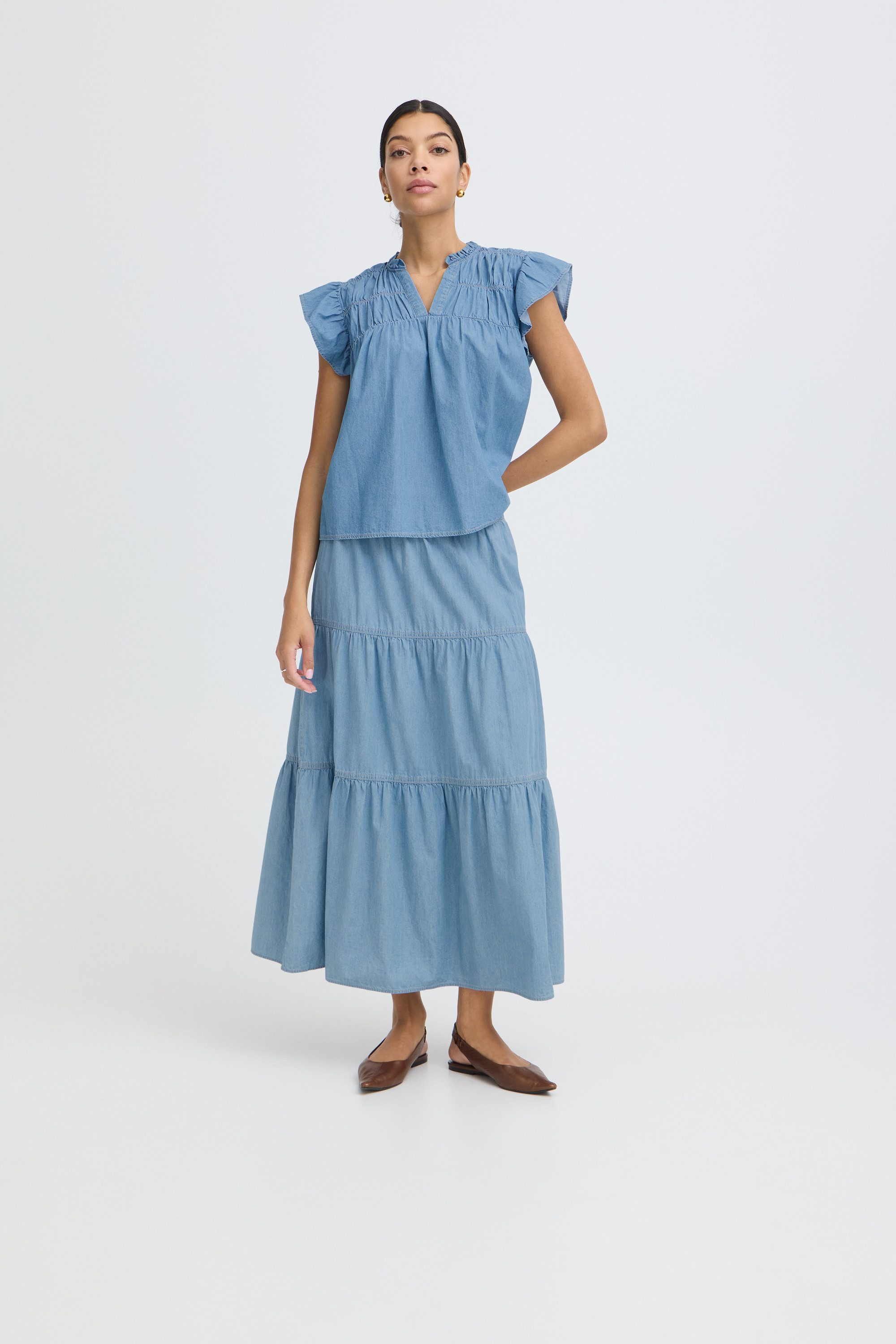 b.young Kurzarmbluse Kurzarm-Bluse BYKASHE