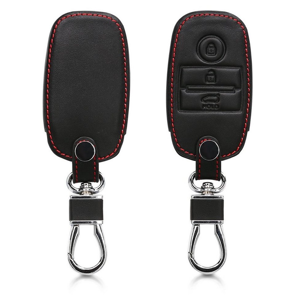 kwmobile Schlüsseltasche Autoschlüssel Kunstleder Hülle für Kia 3-Tasten  Smartkey Autoschlüssel, Schlüsselhülle Schlüssel Case Cover