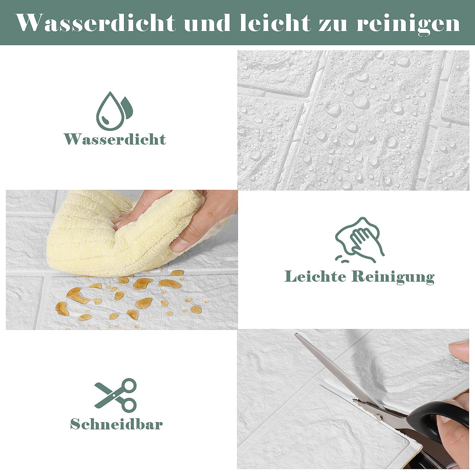 Youyijia 3D-Tapete 10 Stück 3D Wandpaneele Selbstklebend, (10 St)