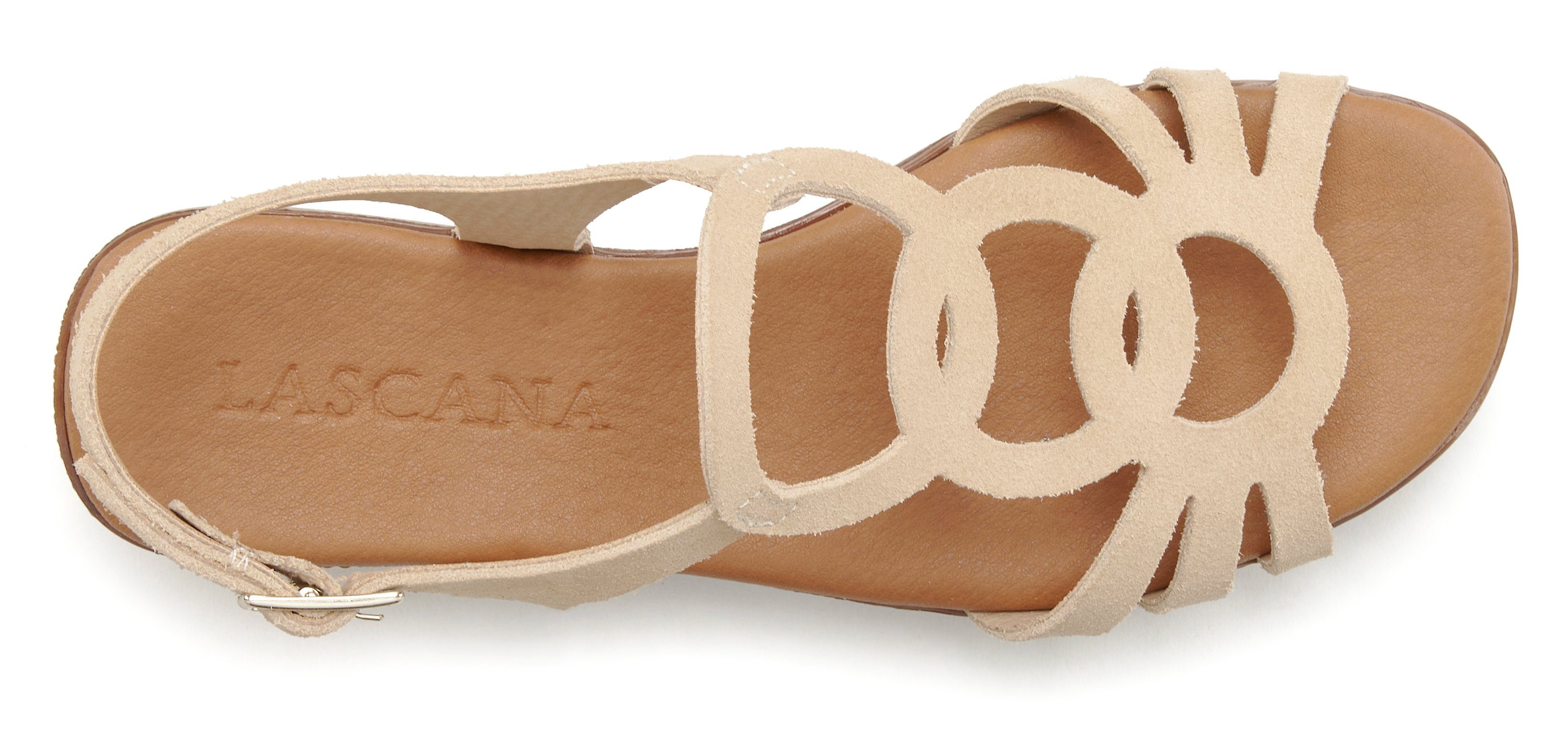 LASCANA Sommerschuh Sandale aus hochwertigem Leder, Sandalette, Sommerschuh
