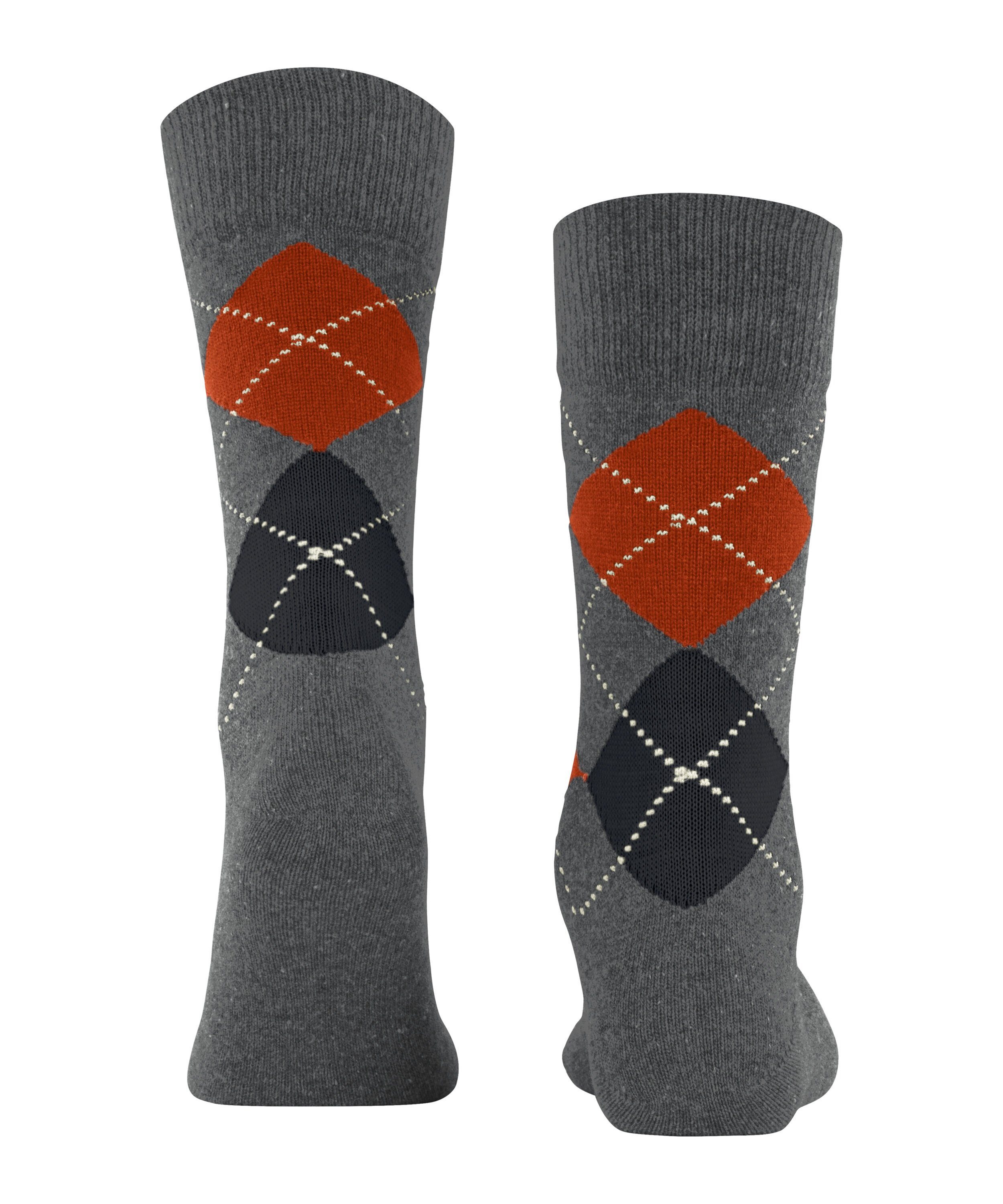 Tweed Socken Burlington (1-Paar) Argyle charcoal new (3971)