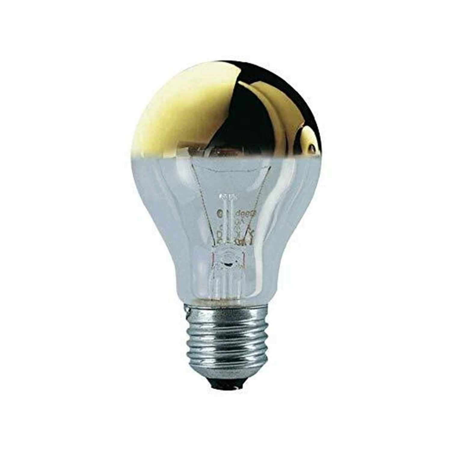 Osram Spezialleuchtmittel OSRAM Kopfspiegellampe vergoldet E27 60W, E27, 1 St., warmweiss, klassische Glühfadentechnik