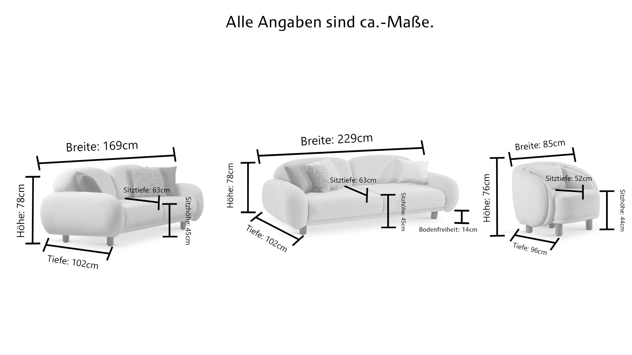 FERMINA Polstergarnitur Nova 2-Sitzer Beige/Terrakotta - Sessel, (mit (Spar-Set) 3-Sitzer Bettfunktion) 