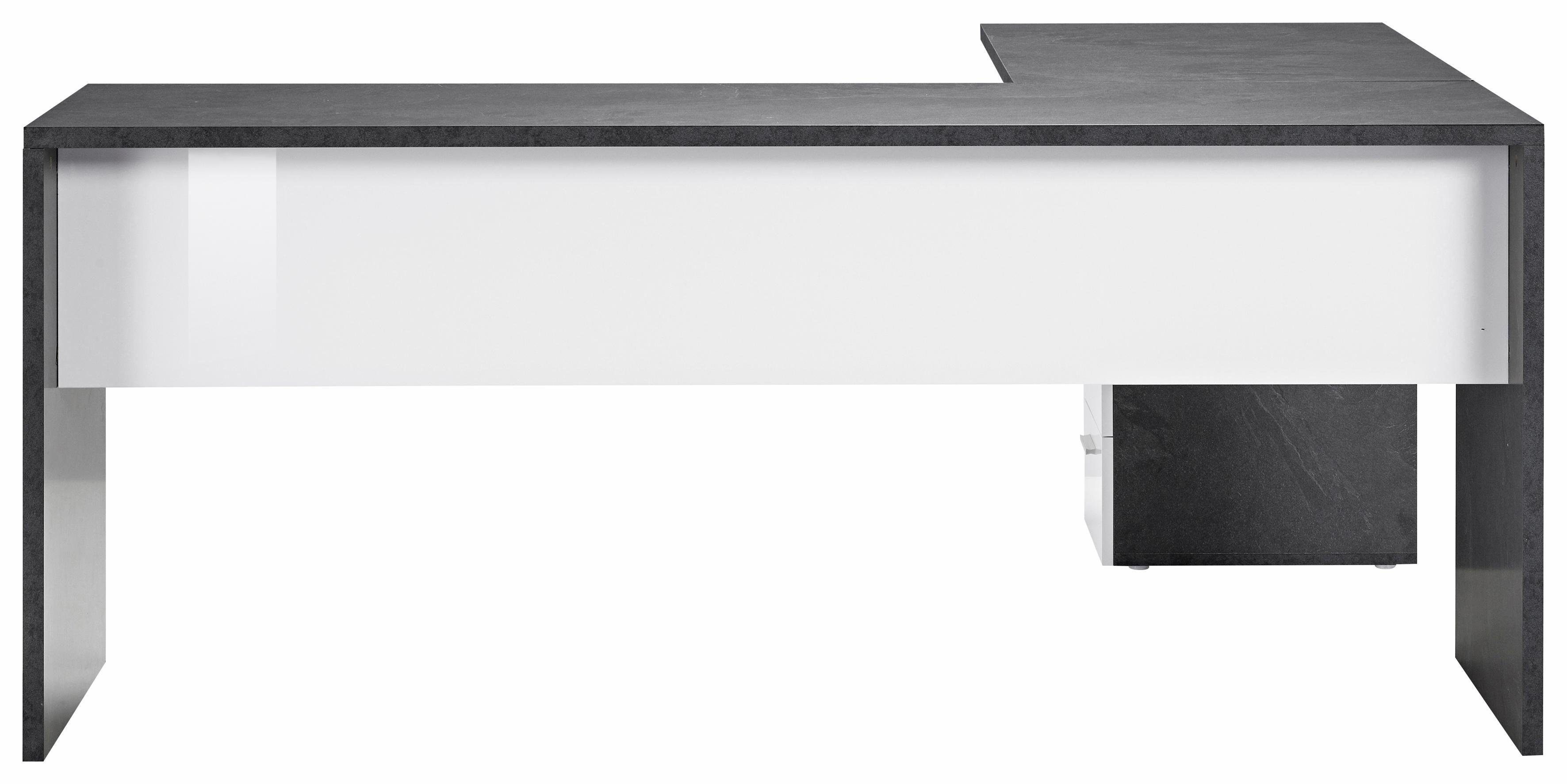 Home affaire Eckschreibtisch New Selina, Schreibtisch, Schubkästen, mit oder ohne Monitoraufsatz, B 180/160 cm – Bild 5 von 5