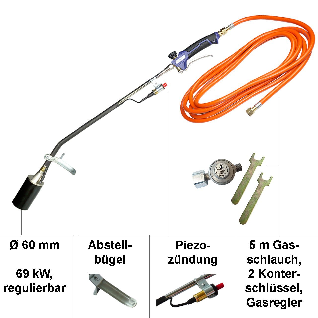 Mapp Gas Brenner 58KW Brenner Gasbrenner Regler 2,5 Bar Oder 4 Bar Abflammgerät Welchen Druckminderer Brauche Ich Für Abflammgeräte