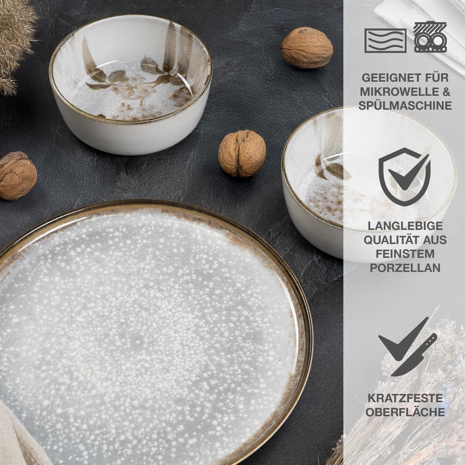 Moritz & Moritz Dessertschale BLOSSOM Müslischalen 6er Set, Porzellan, (Set, 6-tlg), Müslibowls für 6 Personen – Bild 4 von 5