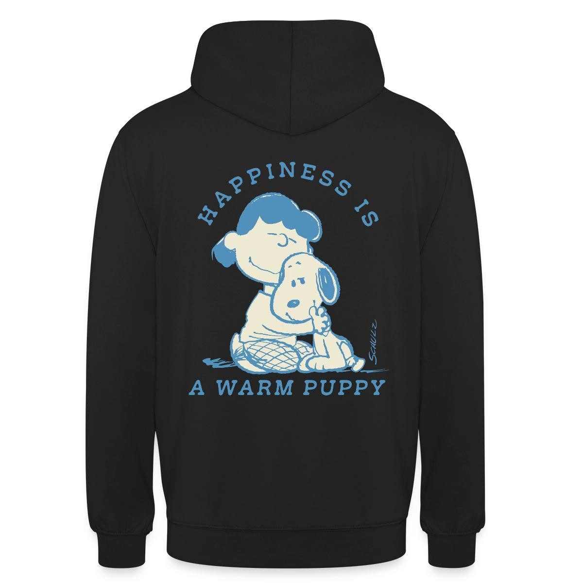 Spreadshirt Hoodie Peanuts Happiness Is A Warm Puppy Snoopy Und Lucy Unisex Hoodie (1-tlg)