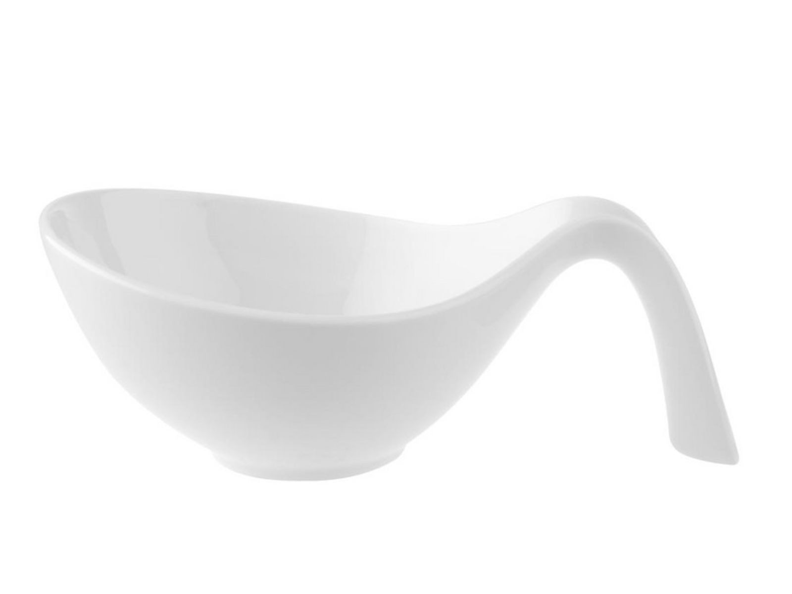 Villeroy & Boch Schale Flow Bol mit Griff 0,6 l, Premium Porcelain, (Bowls)