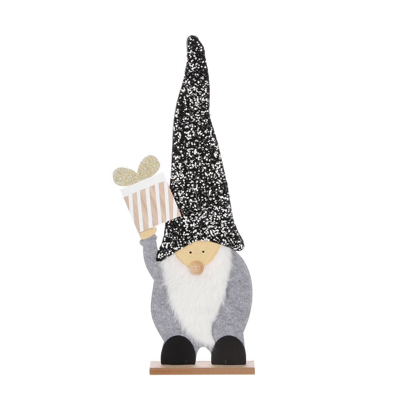 House of Seasons Weihnachtsfigur House of Seasons Weihnachtsmann schwarz 37 x 8 x