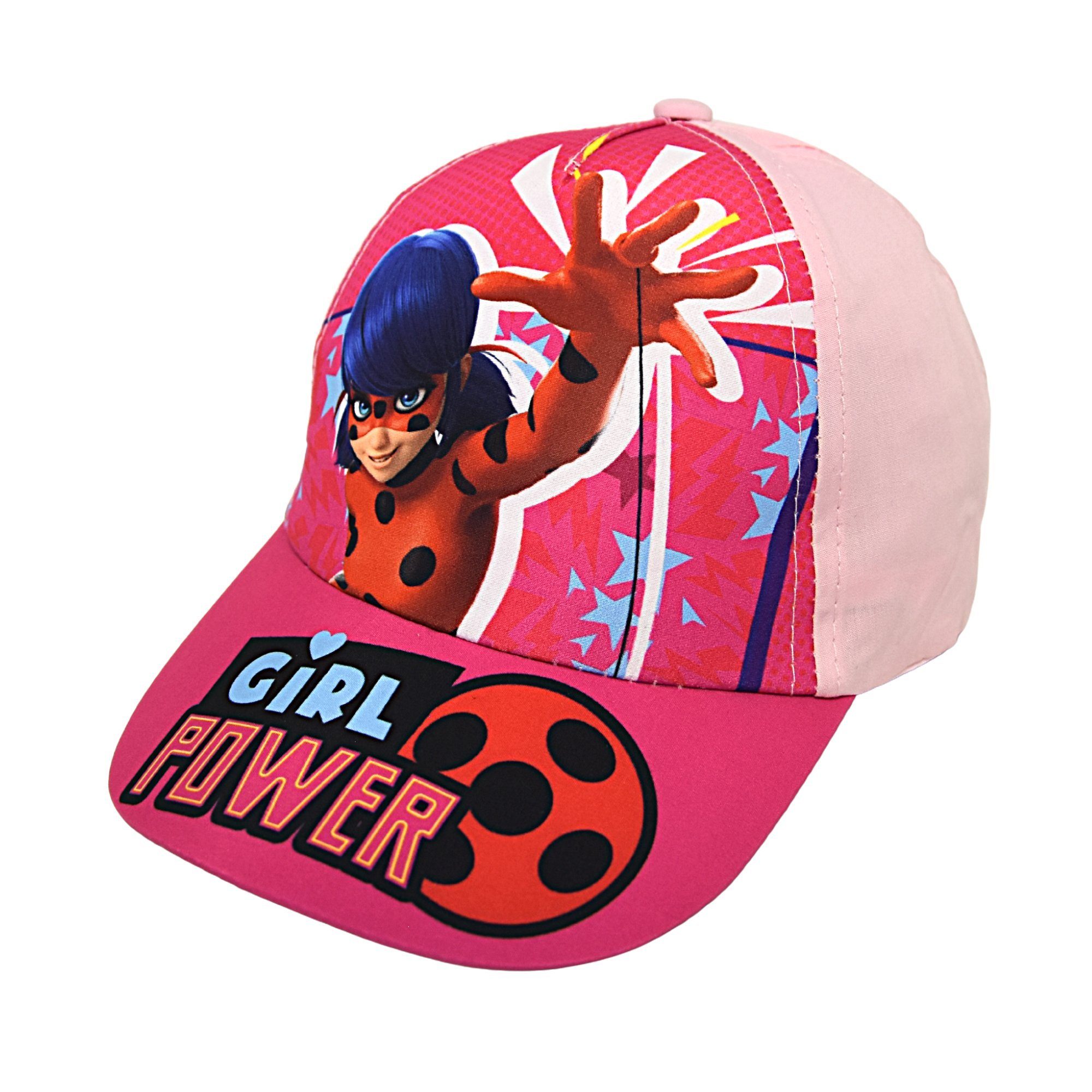 Größe Power Baseball Sommerkappe 52-54 cm Rosa - Ladybug Miraculous Cap Girl