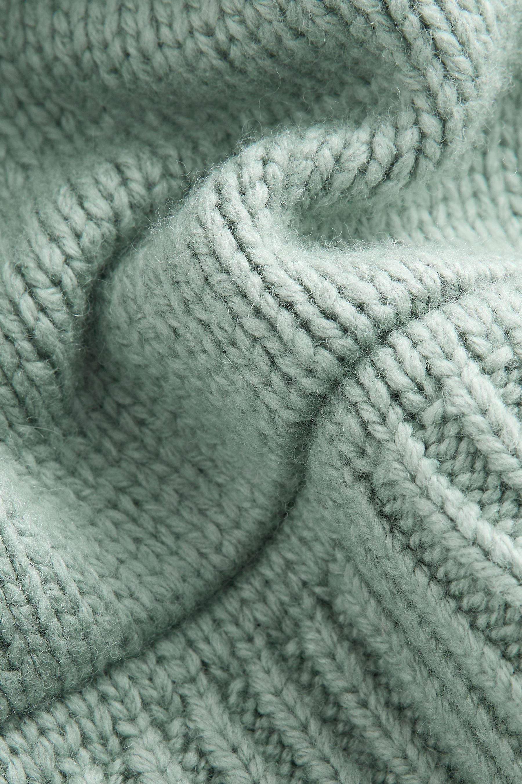 Next Kapuzenpullover Gestrickter Kapuzenpullover mit Grafik und Wolle (1-tlg)