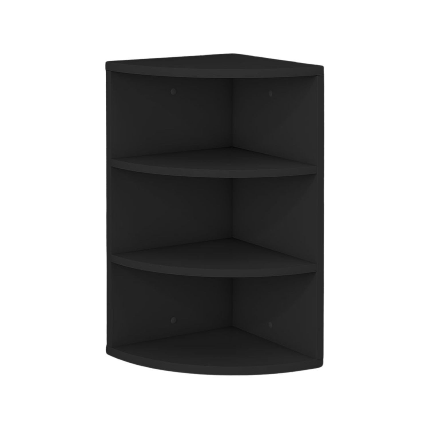 Mein-Regal Standregal CORNER 60, Schwarz Eckregal 30x30x60 cm Holz 3 Fächer Deko Bücherregal Wandregal, Stehregal, Bodenregal