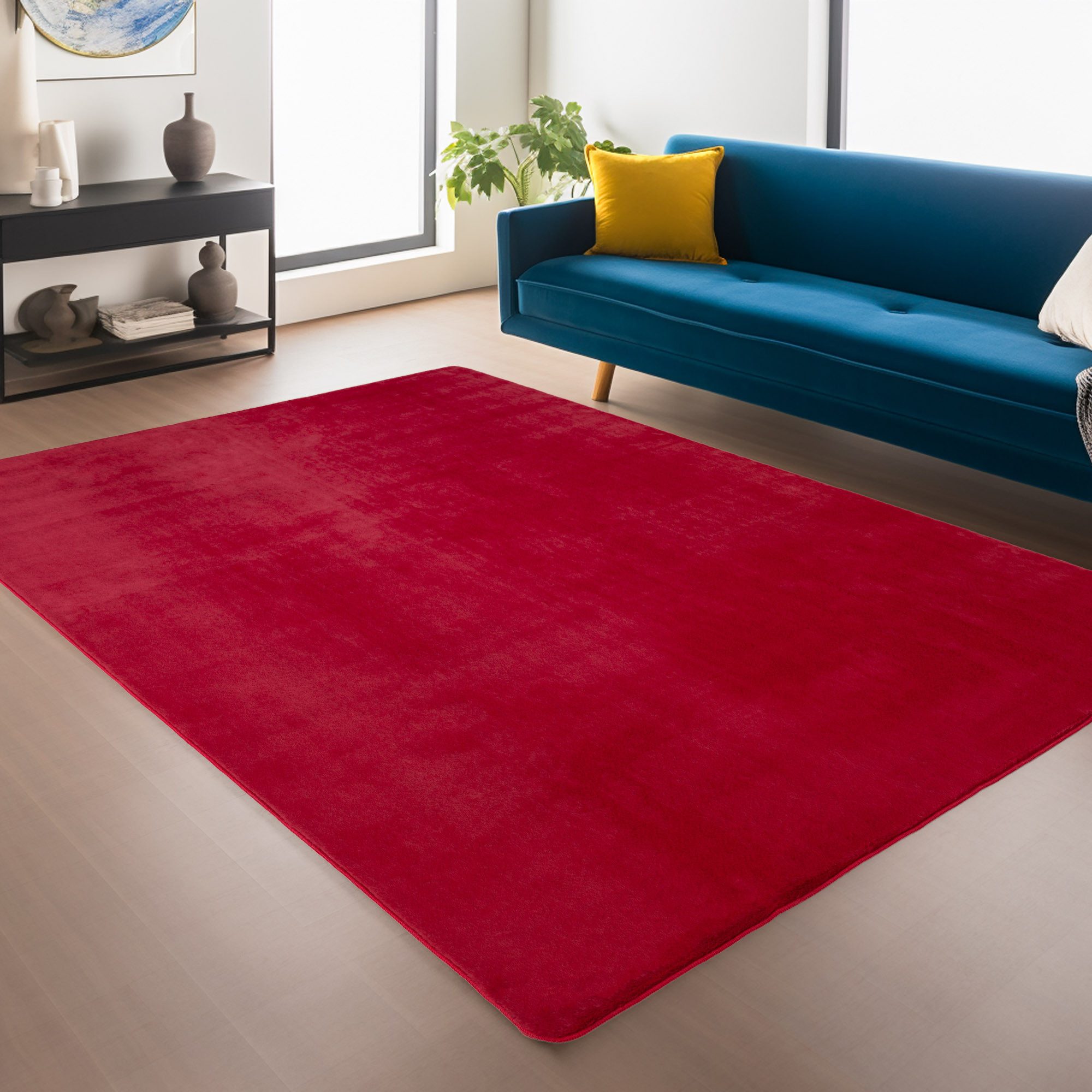 Ayyildiz Teppiche Teppich JOY 1400, auch als Läufer und in Rund erhältlich, rechteckig, Höhe: 11 mm, besonders weich, uni Kurzflor, Wohnzimmer, Kinderzimmer