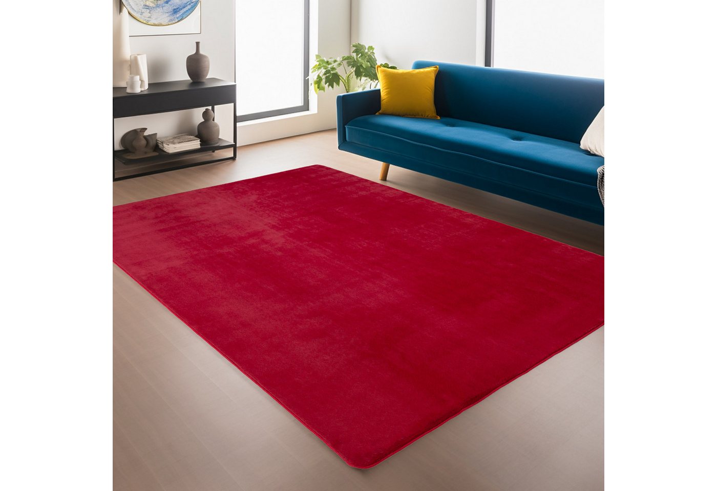 Ayyildiz Teppiche Teppich JOY 1400, auch als Läufer und in Rund erhältlich, rechteckig, Höhe: 11 mm, besonders weich, uni Kurzflor, Wohnzimmer, Kinderzimmer