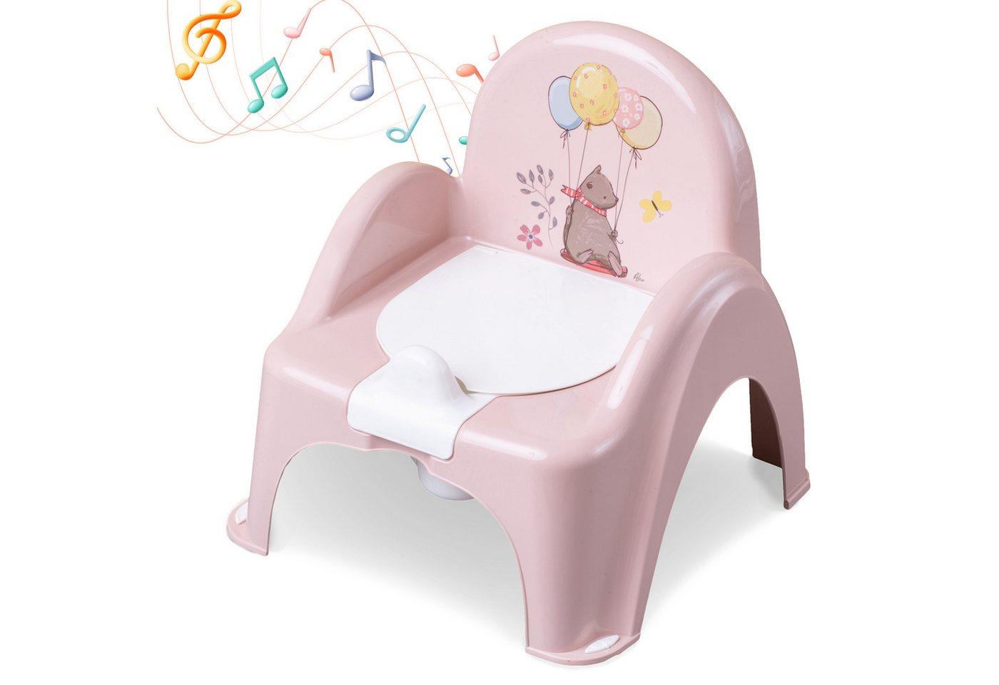 Babykajo Töpfchen mit Musik, (2-tlg), Kinder Töpfchen mit Anti-Rutsch Beschichtung und herausnehmbarem Topf
