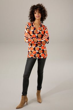 Aniston CASUAL Shirtbluse mit trendigem Retro-Muster - jedes Teil ein Unikat