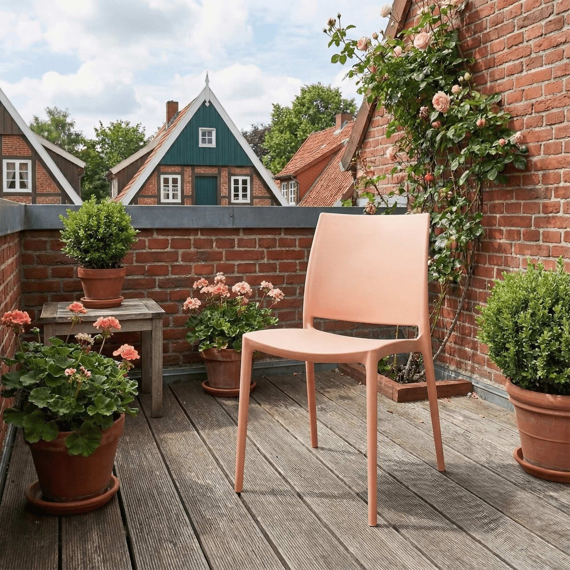 CLP Gartenstuhl Meton (2er Set), stapelbar, wetterfest und UV-beständig