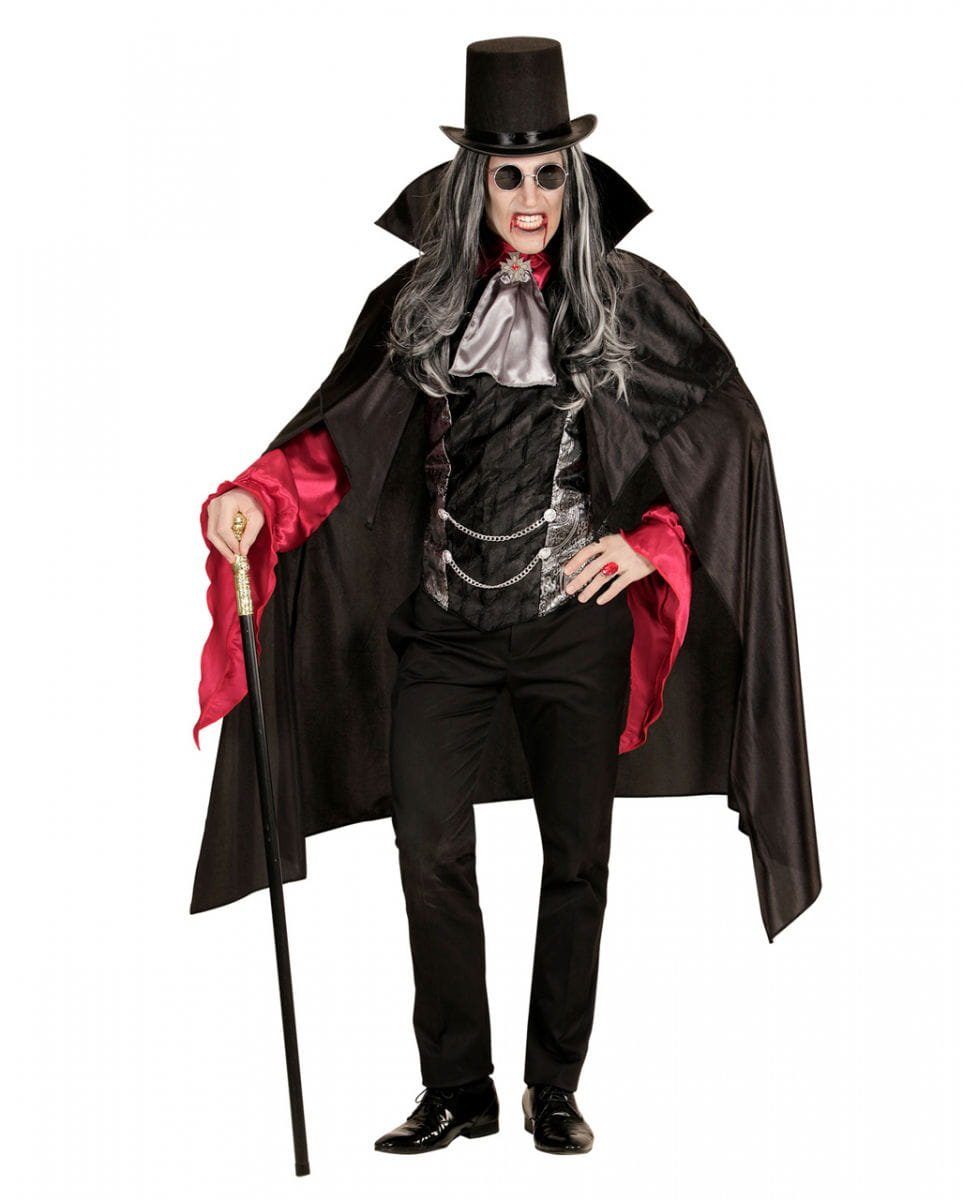 Vampir-Kostüm Vampir Gentleman Kostüm mit Cape und Weste für Hal