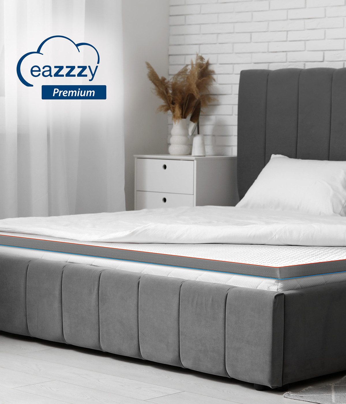 Genius, Topper Eazzzy Topper Premium Cube Advance, 9 cm hoch, (1-tlg), Temperaturausgleich, 180x200 cm 140x200 cm und weitere Größen