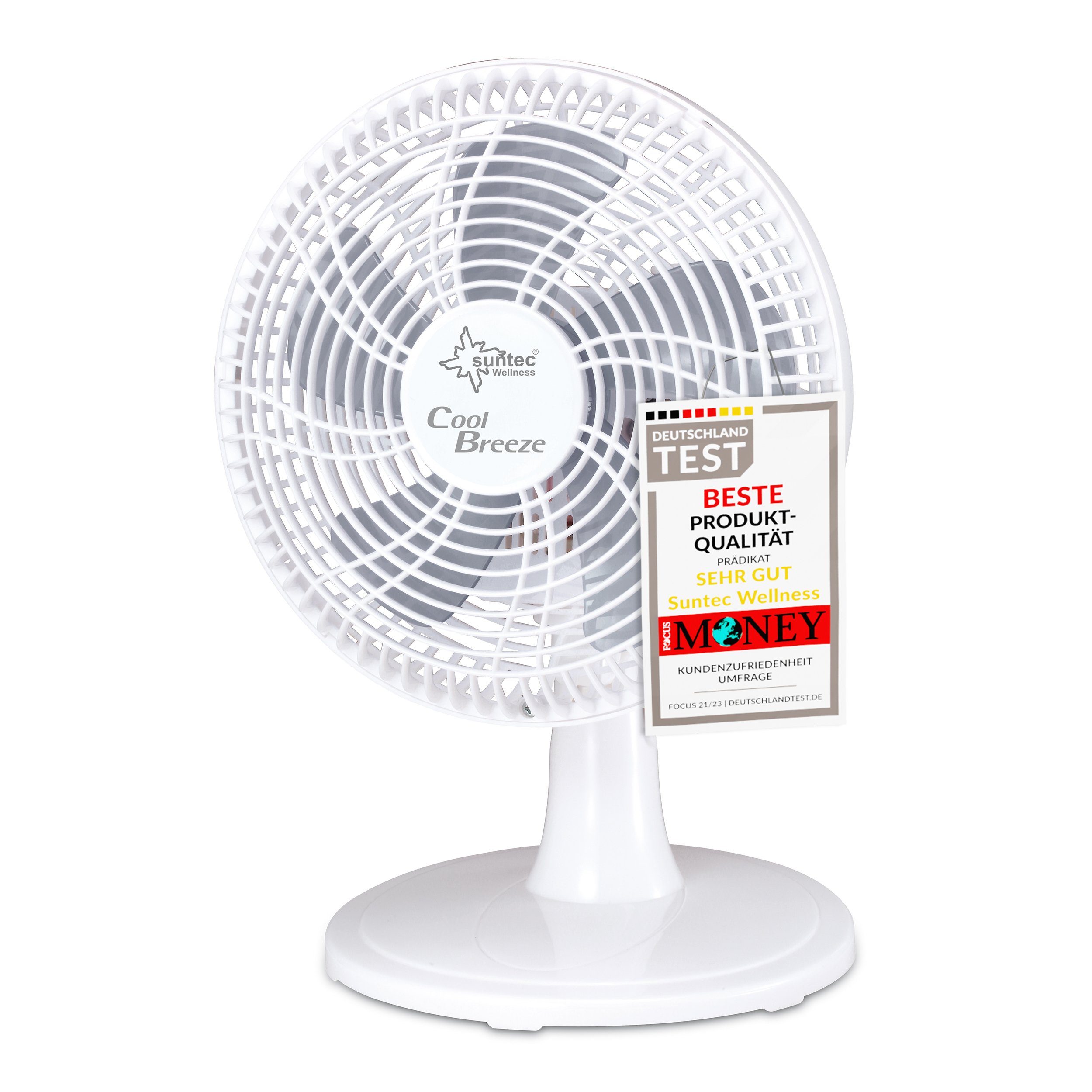 2 W Ventilator Suntec TV, 2000 CoolBreeze 20 Ventilationsstufen, inkl. Wellness Fan, Tischventilator