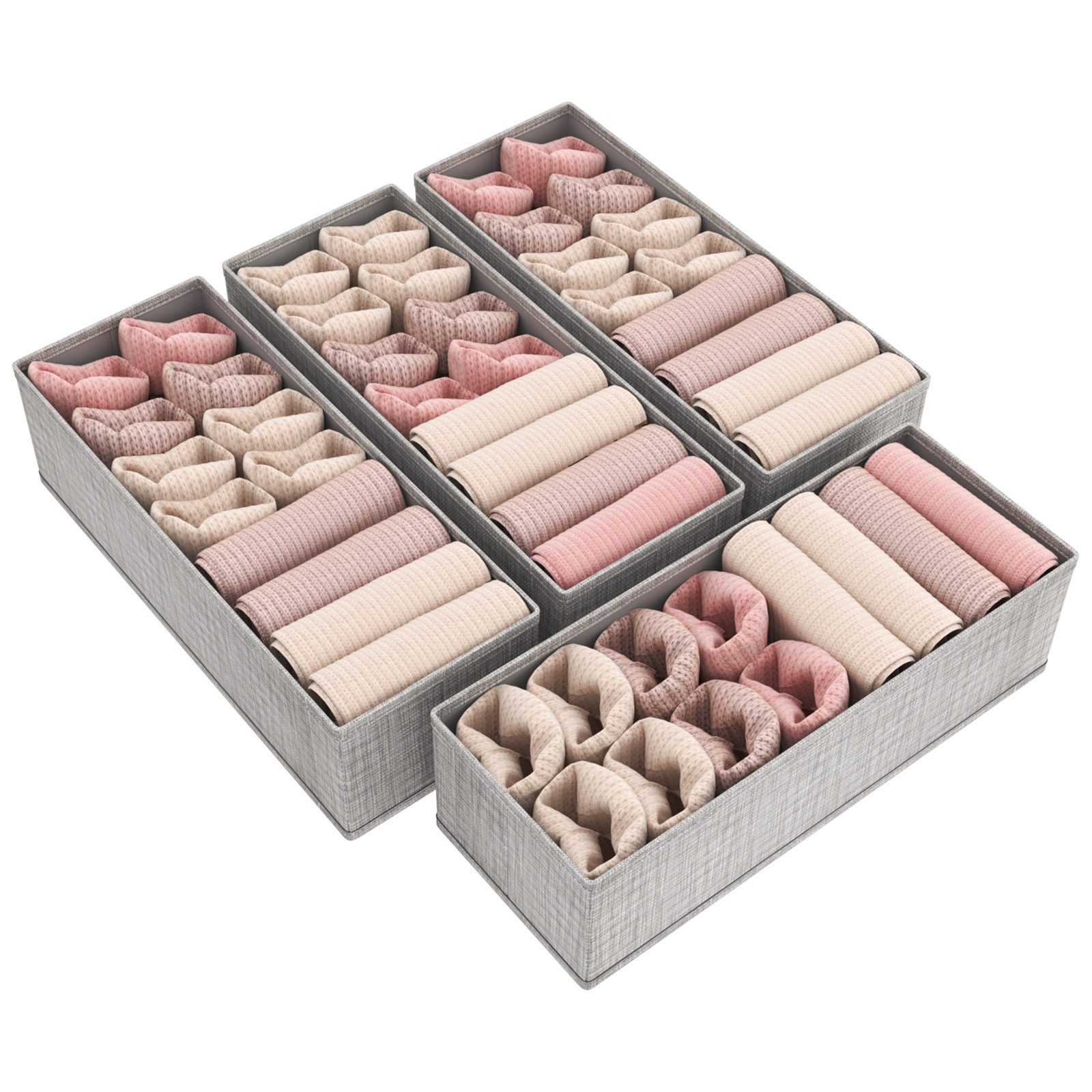 Aufbewahrungsdose Double Organizer für Kommode, Kleiderschrank Organizer, Schubladen
