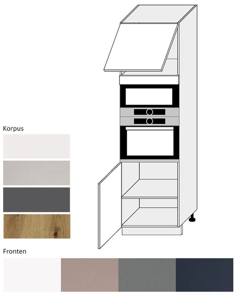 Backofenumbauschrank Bonn B/T/H: 60 cm / 59 cm / 207 cm
