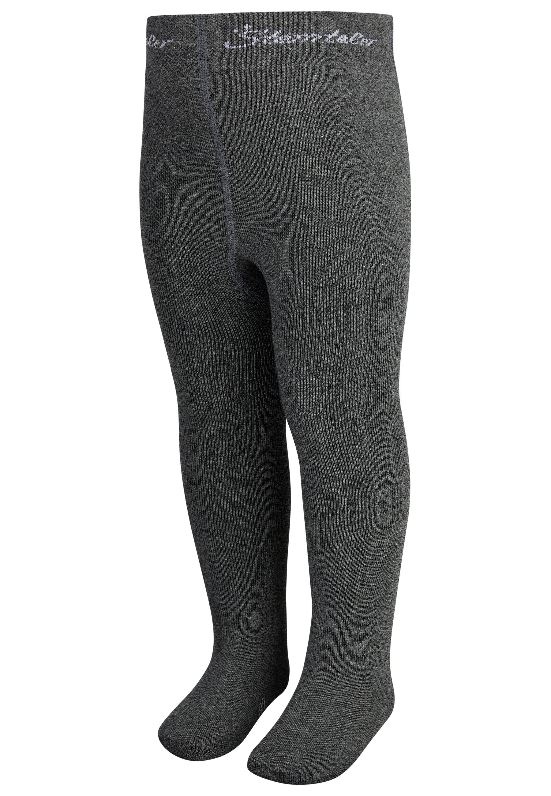 Sterntaler® Strickstrumpfhose Strumpfhose uni (1 St. Babystrumpfhose unifarben, Strumpfhose Vollplüsch) Krabbelstrumpfhose aus Baumwolle und Komfortbund