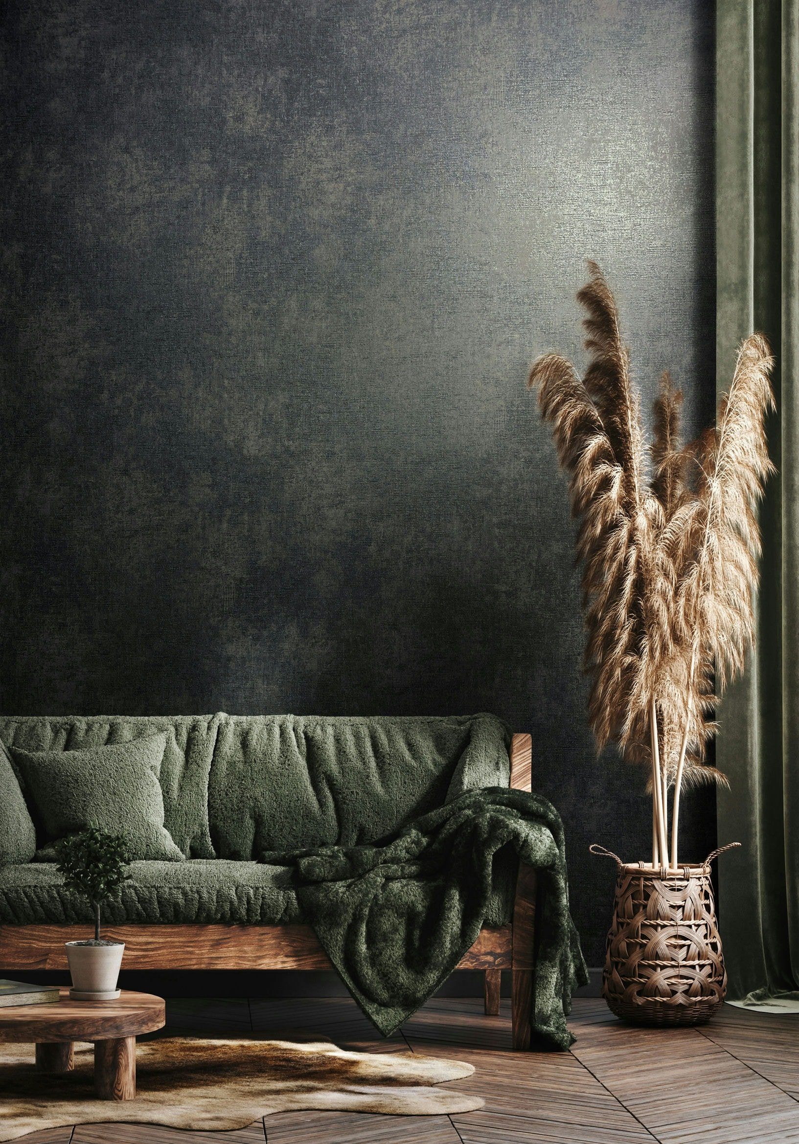 Marburg Vliestapete Textured Tapestry, unifarben mit Farbeinsatz, moderne T günstig online kaufen