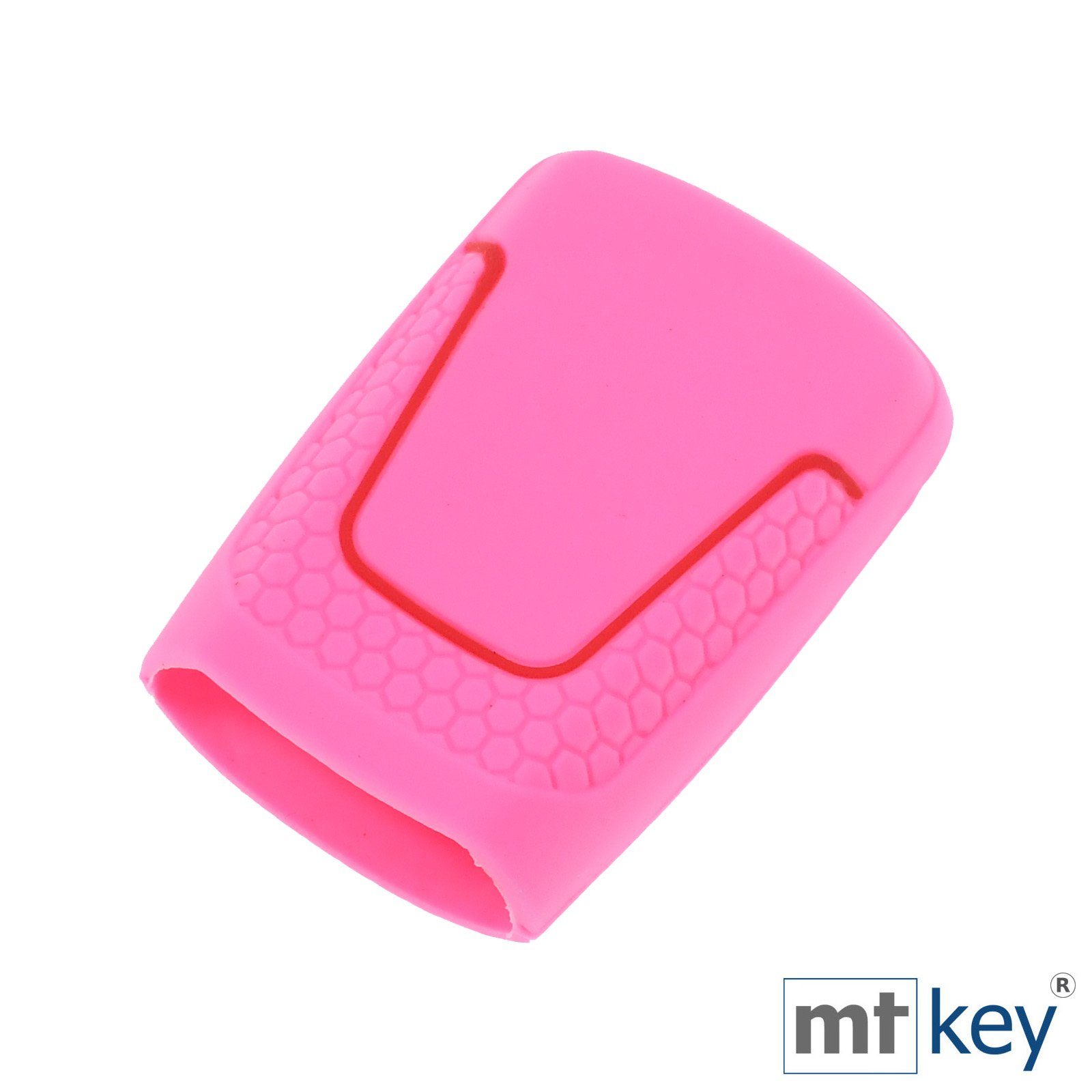 mt-key Schlüsseltasche Silikon SMARTKEY + für Q5 A4 A5 Wabe Rosa KEYLESS Schlüsselband, 3 TT A6 A8 Autoschlüssel Design Tasten Q8 Schutzhülle im Audi Q2 A7 Q7
