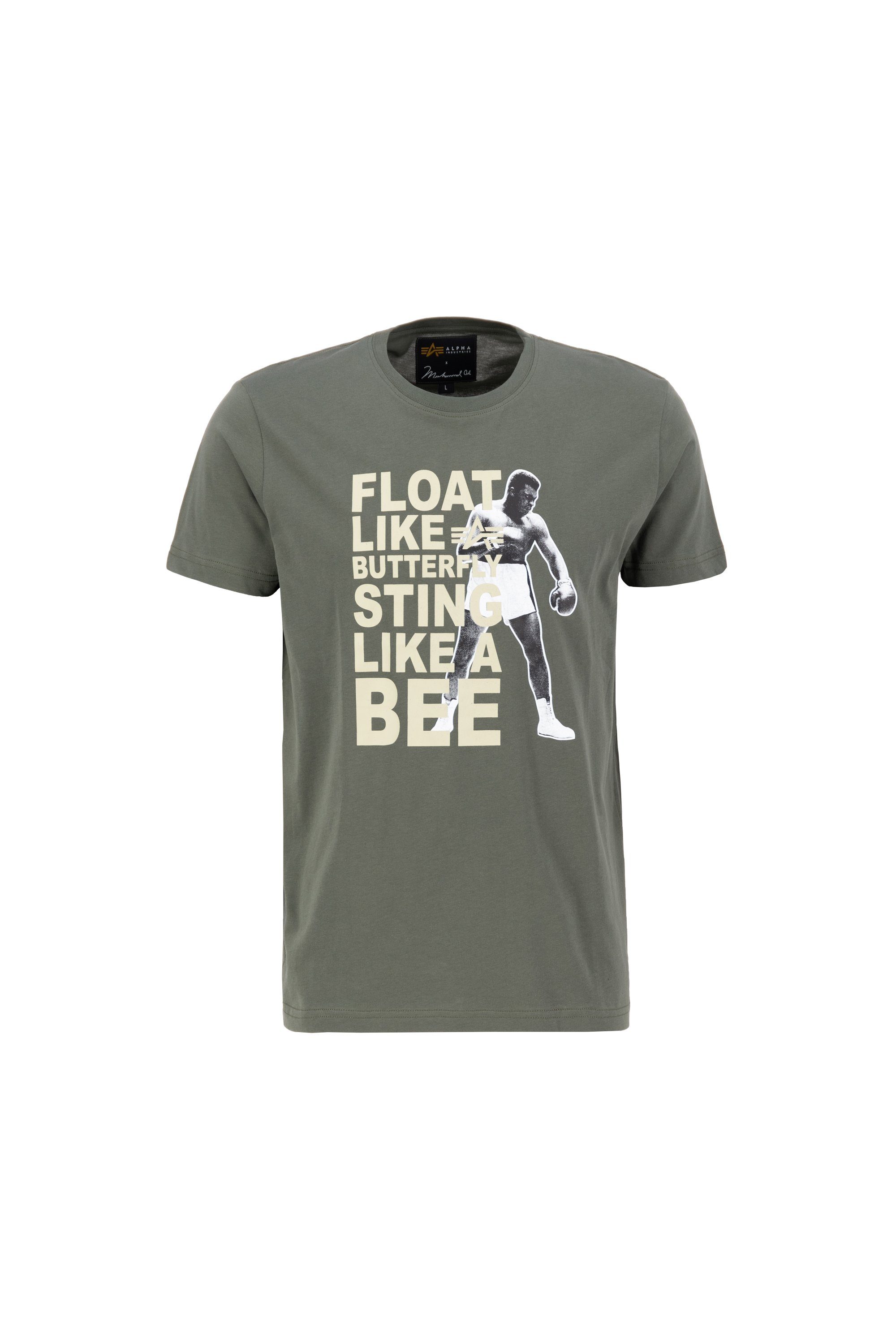 Alpha Industries T-Shirt Alpha Industries Men - T-Shirts Muhammad Ali Butterfly T dark olive