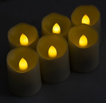 McShine LED-Kerze 1452921 (7-tlg), Kerzenlicht-Effekt ohne Brandgefahr oder Wachsflecke