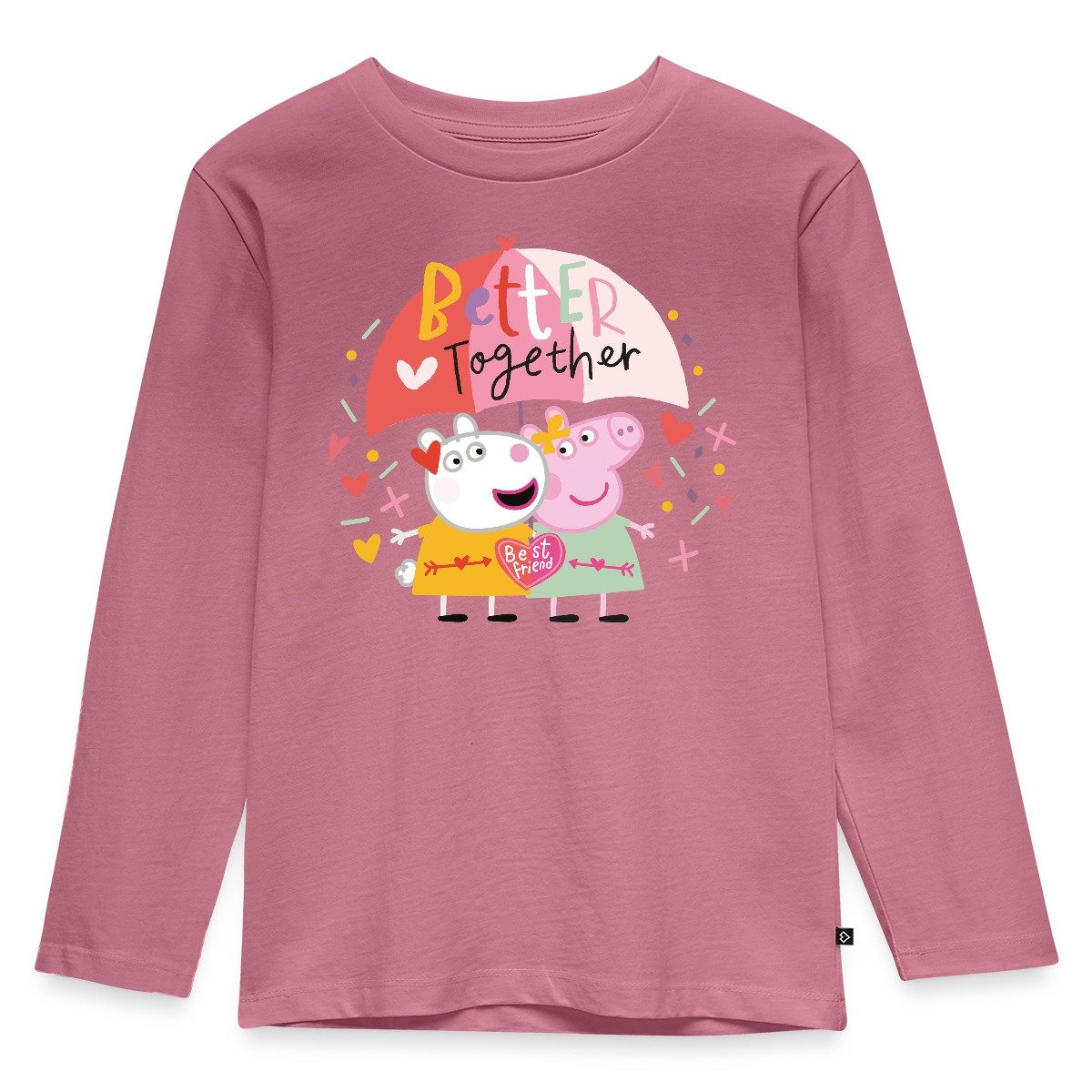T-Shirt Peppa Wutz Und Luzie Locke Better Together Kinder Premium Langarmshirt