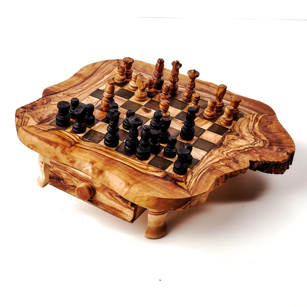 dasOlivenholzbrett Spiel, »Schachbrett mit Schublade aus Olivenholz, incl.«  online kaufen | OTTO