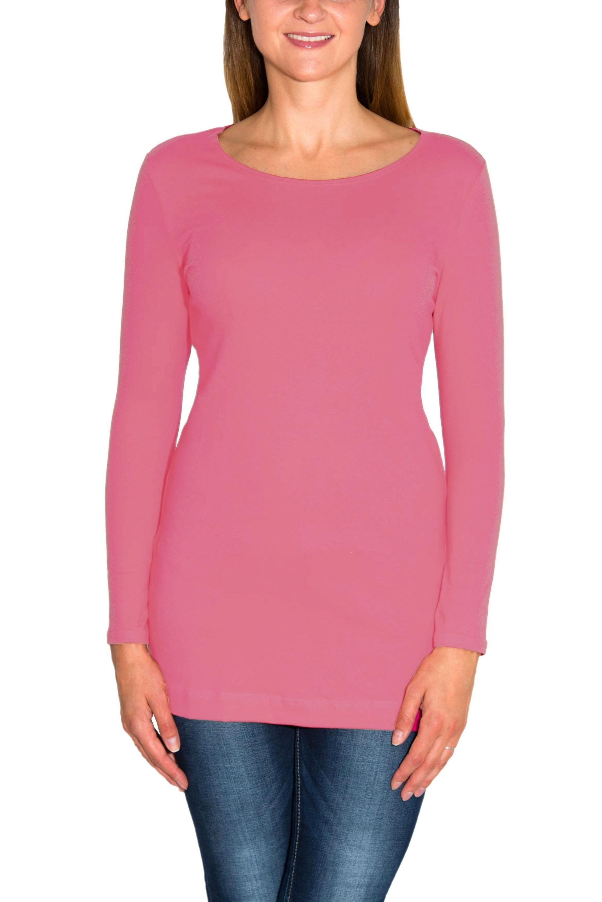 Alkato Langarmshirt Alkato Damen Langarm Longshirt günstig online kaufen